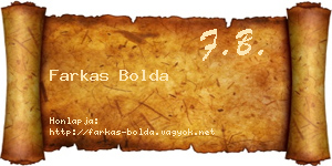 Farkas Bolda névjegykártya